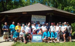 The competitors and the race committee. 12 boats registered and 9 sailed. They came from Susequehanna, Havre de Grace, Annapolis, and the DC Lightning fleets.